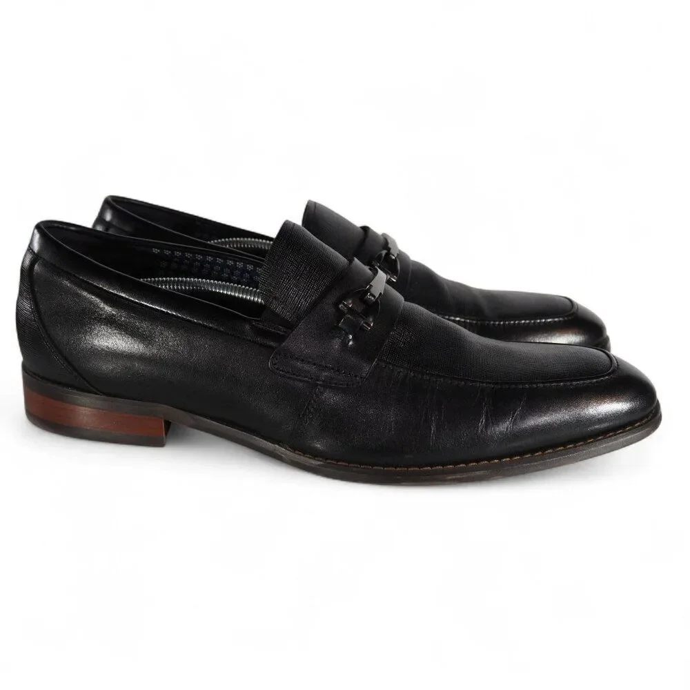 Stacy Adams Kaylor Leather Bit Slip-on Loafers‎ Men's 12M Black 25572-001